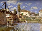 Alfred Sisley Bridge at Villeneuve-la-Garenne oil painting reproduction